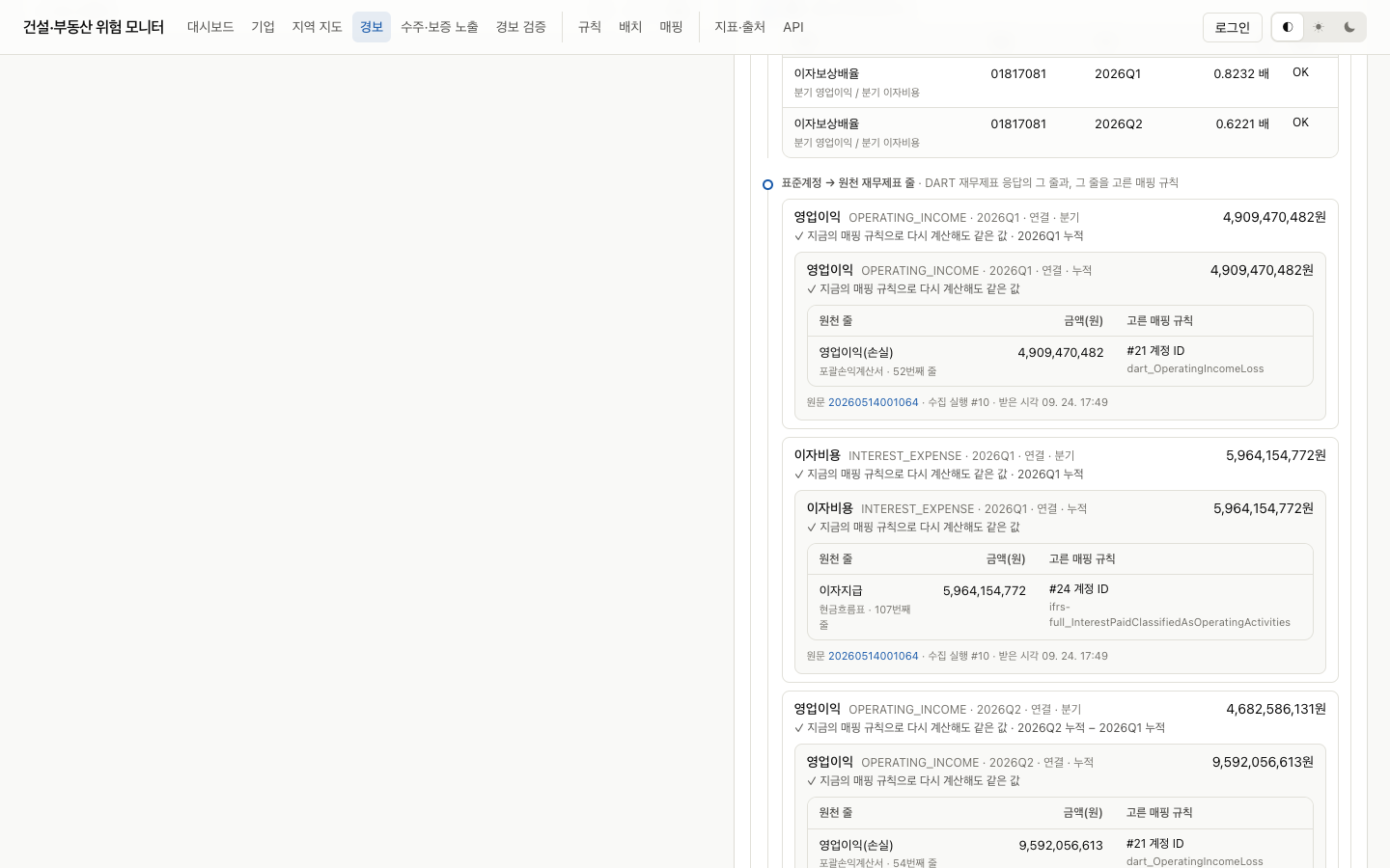 경보 근거 계보
